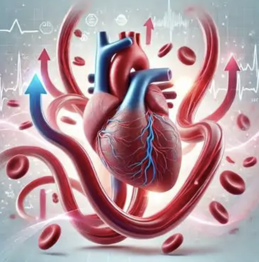 Heart showing blood flow